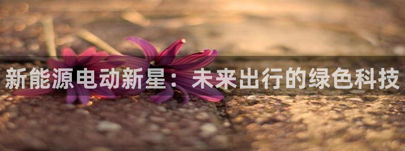 众腾娱乐总代理:新能源电动新星:未来出行的绿色科技