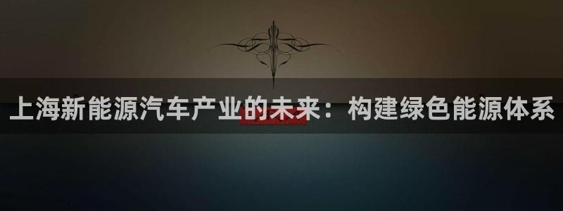 众腾娱乐开户:上海新能源汽车产业的未来:构建绿色能源体系